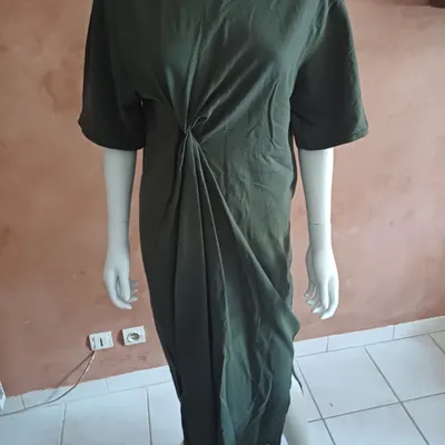 Robe longue vert foncé 42 - 95% coton et 5 % elastane 